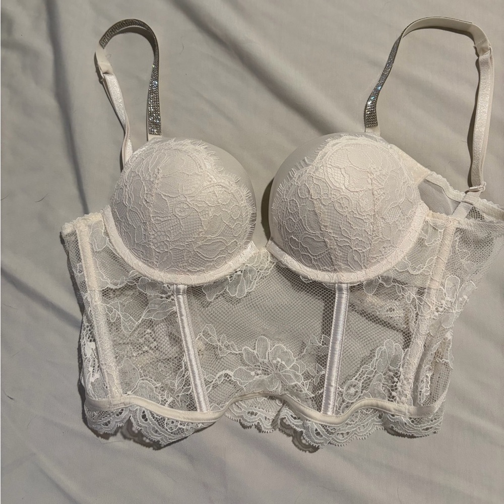 VS SHINE STRAP BOMBSHELL BUSTIER BRA TOP